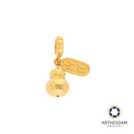 Arthesdam Jewellery 916 Gold Dangling Gourd with 吉祥如意 Charm