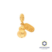 Load image into Gallery viewer, Arthesdam Jewellery 916 Gold Dangling Gourd with 吉祥如意 Charm
