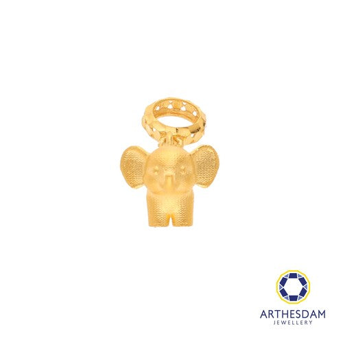 Arthesdam Jewellery 916 Gold Cute Dangling Elephant Charm