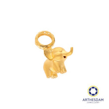 Load image into Gallery viewer, Arthesdam Jewellery 916 Gold Cute Dangling Elephant Charm
