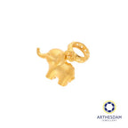 Arthesdam Jewellery 916 Gold Cute Dangling Elephant Charm