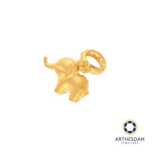 Arthesdam Jewellery 916 Gold Cute Dangling Elephant Charm