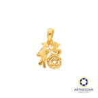 Arthesdam Jewellery 916 Gold Horse 福 with Lucky Coin Pendant