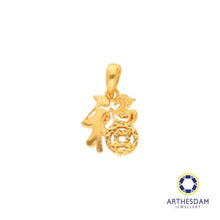 Load image into Gallery viewer, Arthesdam Jewellery 916 Gold Horse 福 with Lucky Coin Pendant
