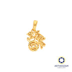 Arthesdam Jewellery 916 Gold Horse 福 with Lucky Coin Pendant