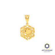 Arthesdam Jewellery 916 Gold Net Hexagon Pendant