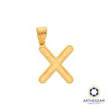 Load image into Gallery viewer, Arthesdam Jewellery 916 Gold Glittery Alphabet Pendant
