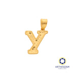 Arthesdam Jewellery 916 Gold Glittery Alphabet Pendant