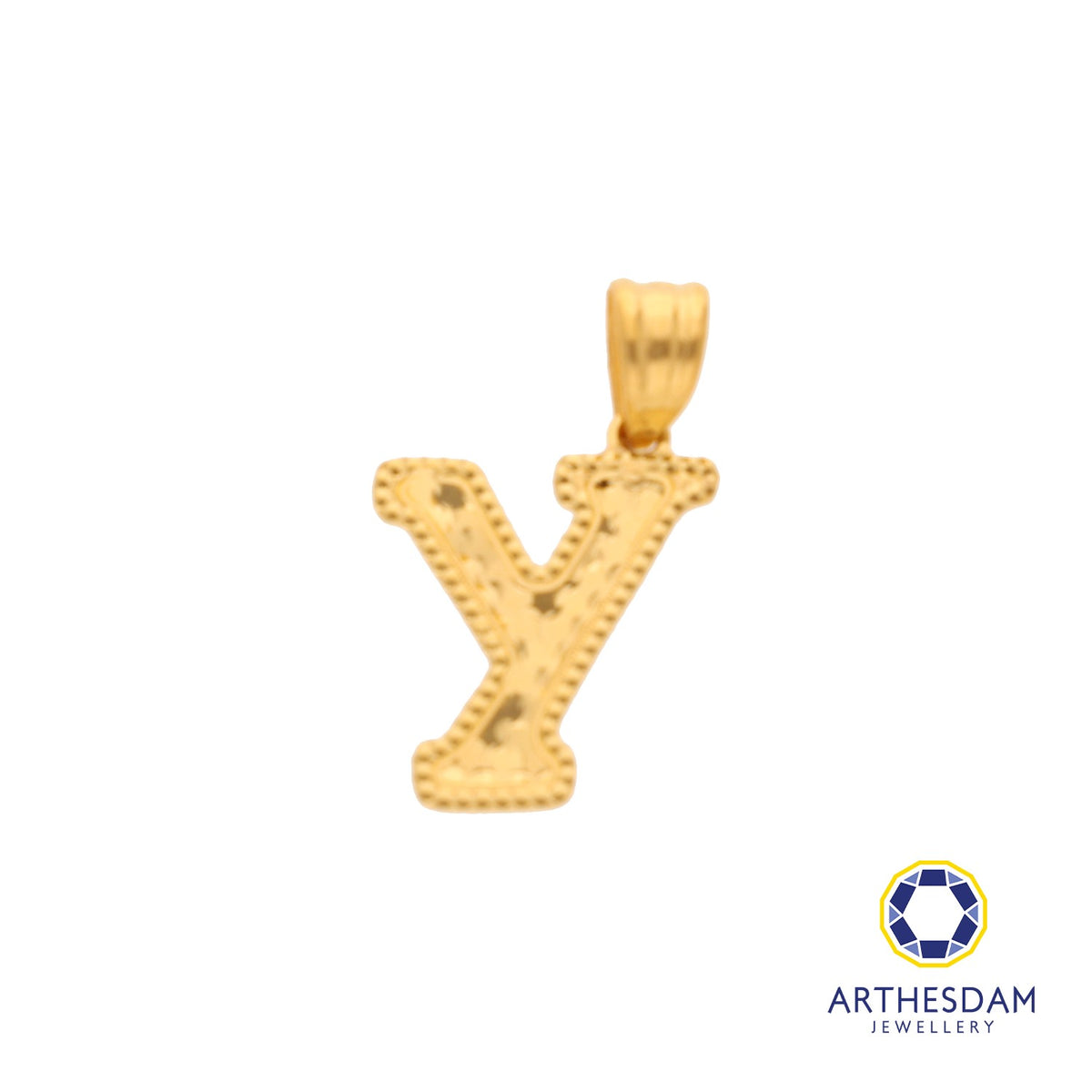 Arthesdam Jewellery 916 Gold Glittery Alphabet Pendant