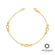 Load image into Gallery viewer, Arthesdam Jewellery 916 Gold Oval Ring with Faceted Ball Bracelet
