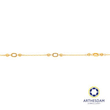 Load image into Gallery viewer, Arthesdam Jewellery 916 Gold Oval Ring with Faceted Ball Bracelet

