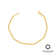 Arthesdam Jewellery 916 Gold Coil with Faceted Ball Bracelet