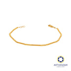 Arthesdam Jewellery 916 Gold Coil with Faceted Ball Bracelet