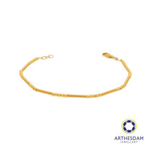 Load image into Gallery viewer, Arthesdam Jewellery 916 Gold Coil with Faceted Ball Bracelet
