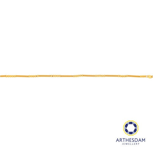 Arthesdam Jewellery 916 Gold Coil with Faceted Ball Bracelet