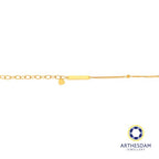 Arthesdam Jewellery 916 Gold Dual Chain with Bar and Heart Charm Bracelet