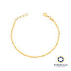 Arthesdam Jewellery 916 Gold Cube and Square Tube Bracelet