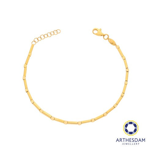 Arthesdam Jewellery 916 Gold Cube and Square Tube Bracelet