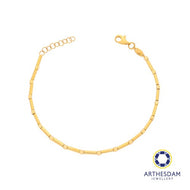 Arthesdam Jewellery 916 Gold Cube and Square Tube Bracelet