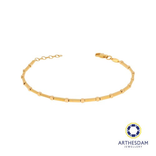Arthesdam Jewellery 916 Gold Cube and Square Tube Bracelet