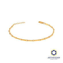 Load image into Gallery viewer, Arthesdam Jewellery 916 Gold Cube and Square Tube Bracelet
