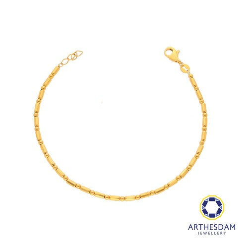 Arthesdam Jewellery 916 Gold Round Ball and Tube Bracelet