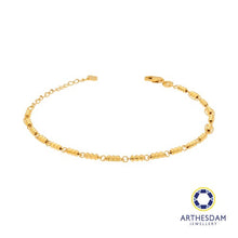 Load image into Gallery viewer, Arthesdam Jewellery 916 Gold Triple Ball with Oval Frame Bracelet
