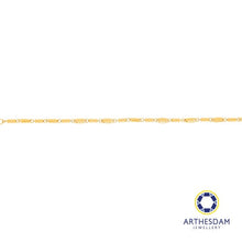 Load image into Gallery viewer, Arthesdam Jewellery 916 Gold Triple Ball with Oval Frame Bracelet
