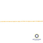 Arthesdam Jewellery 916 Gold Triple Ball with Oval Frame Bracelet