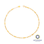 Arthesdam Jewellery 916 Gold Ball and Diamond Anklet