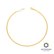 Arthesdam Jewellery 916 Gold Faceted Tube Anklet