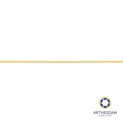 Arthesdam Jewellery 916 Gold Faceted Tube Anklet