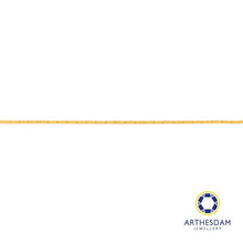 Load image into Gallery viewer, Arthesdam Jewellery 916 Gold Faceted Tube Anklet
