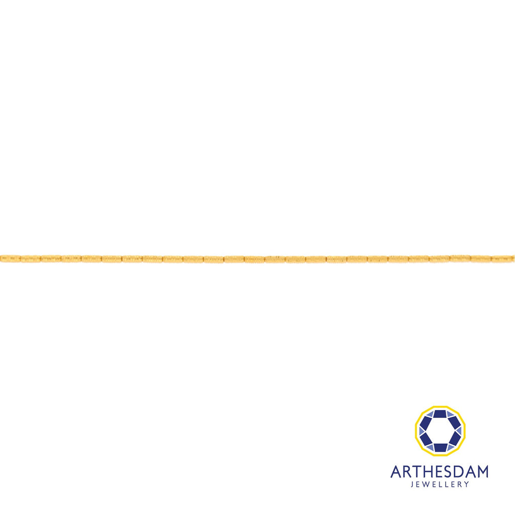 Arthesdam Jewellery 916 Gold Faceted Tube Anklet