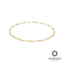 Load image into Gallery viewer, Arthesdam Jewellery 916 Gold Paperclip and Links Anklet
