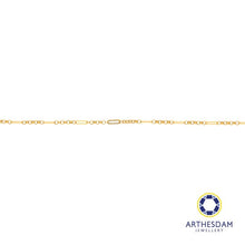 Load image into Gallery viewer, Arthesdam Jewellery 916 Gold Paperclip and Links Anklet
