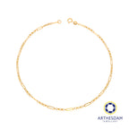 Arthesdam Jewellery 916 Gold Paperclip and Links Anklet