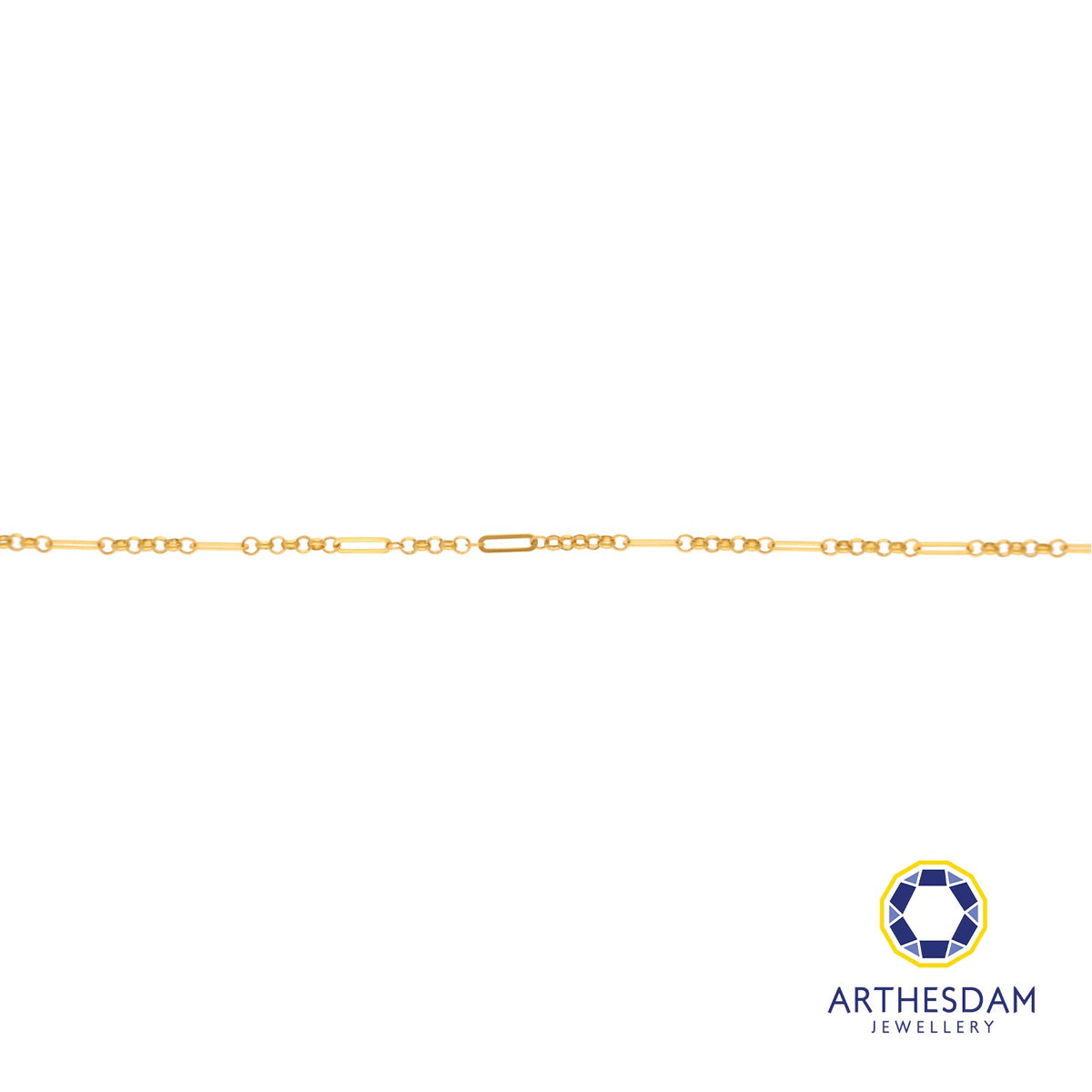 Arthesdam Jewellery 916 Gold Paperclip and Links Anklet