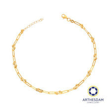 Load image into Gallery viewer, Arthesdam Jewellery 916 Gold Paperclip with Disco Ball Anklet
