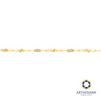 Arthesdam Jewellery 916 Gold Paperclip with Disco Ball Anklet