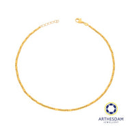 Arthesdam Jewellery 916 Gold Round Ball and Tube Anklet
