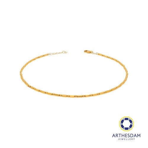 Arthesdam Jewellery 916 Gold Round Ball and Tube Anklet