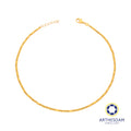 Arthesdam Jewellery 916 Gold Round Ball and Tube Anklet