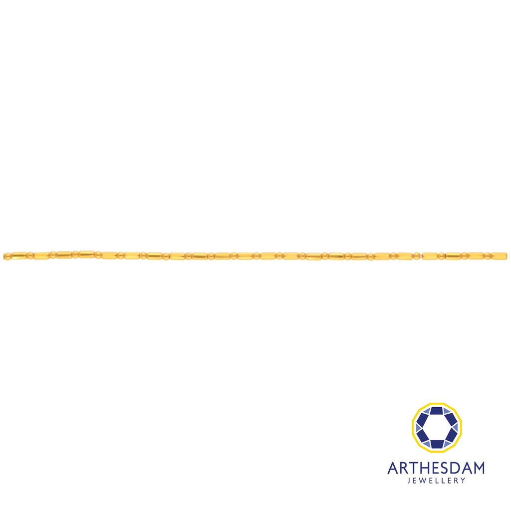 Arthesdam Jewellery 916 Gold Round Ball and Tube Anklet