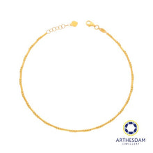 Load image into Gallery viewer, Arthesdam Jewellery 916 Gold Triple Ball and Tube Anklet
