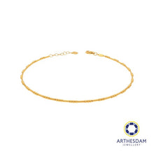 Load image into Gallery viewer, Arthesdam Jewellery 916 Gold Triple Ball and Tube Anklet
