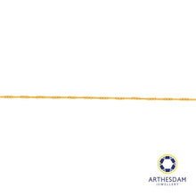 Load image into Gallery viewer, Arthesdam Jewellery 916 Gold Triple Ball and Tube Anklet
