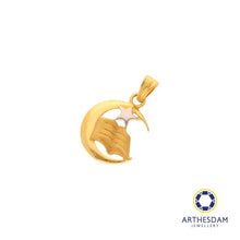 Load image into Gallery viewer, Arthesdam Jewellery 916 Gold Crescent Quran Blessing Pendant
