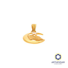 Load image into Gallery viewer, Arthesdam Jewellery 916 Gold Crescent Quran Blessing Pendant
