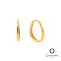 Arthesdam Jewellery 916 Gold Teardrop Oval Hoop Earrings